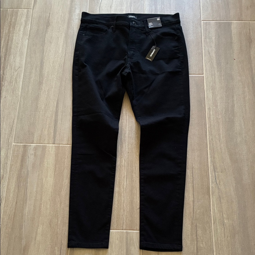 Express Women’s Skinny Mid Rise Black Jeans -10
